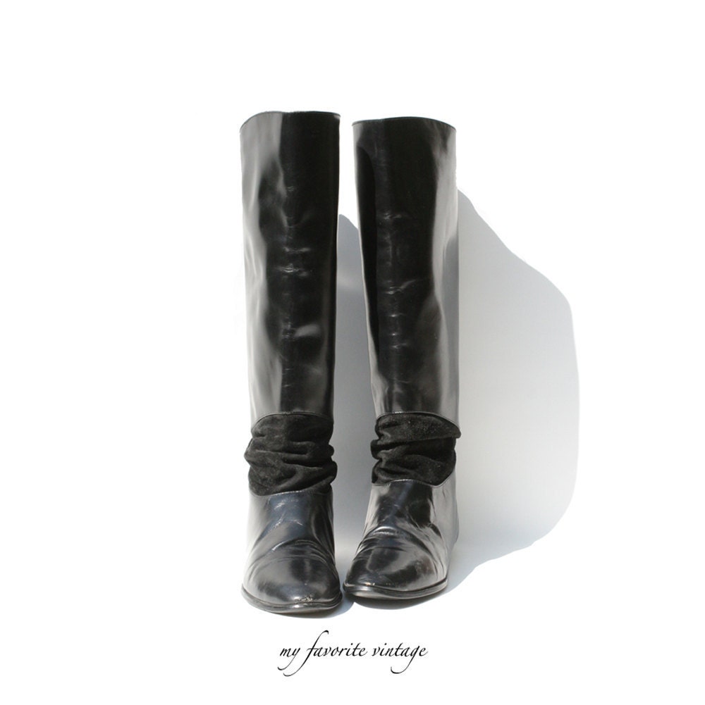 size 9 black leather boots