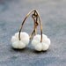 White Flower Wheels Earrings