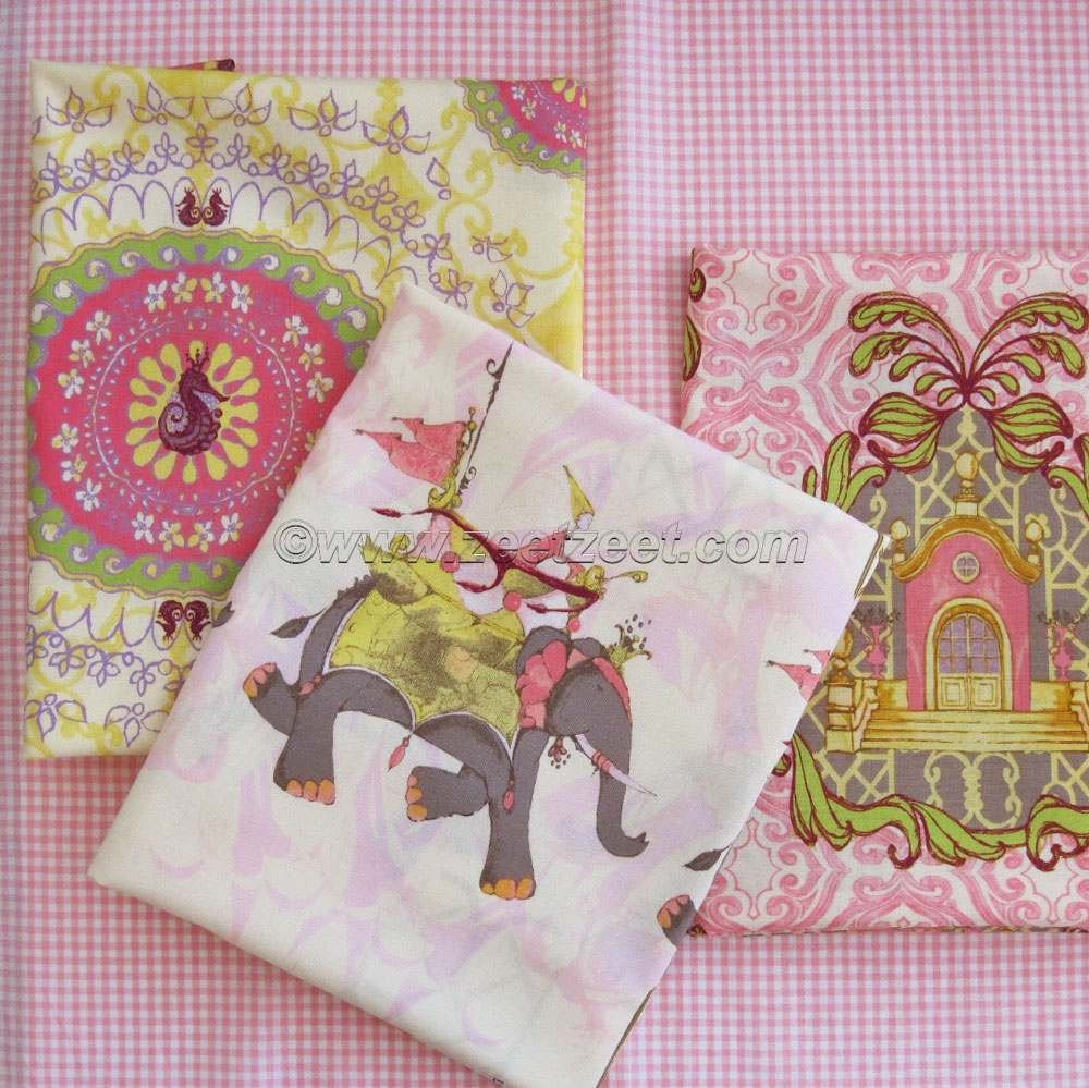 3 FAT QUARTER Set - Pernilla's Journey - Tina Givens - Cotton Candy Quilt Fabric
