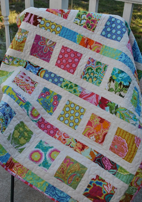Amy Butler Soul Blossoms Baby or Toddler Quilt CUSTOM made to order