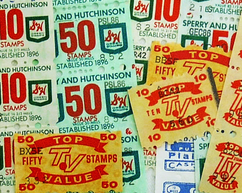 50 VINTAGE STAMPS Vintage Green Stamps Vintage by JUNKMILL