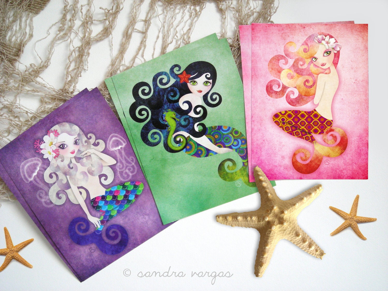Mermaids Postcard Gift Set of 6