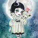 SALE Pierrette Under the Icy Moon, 8 x 12 Art Print