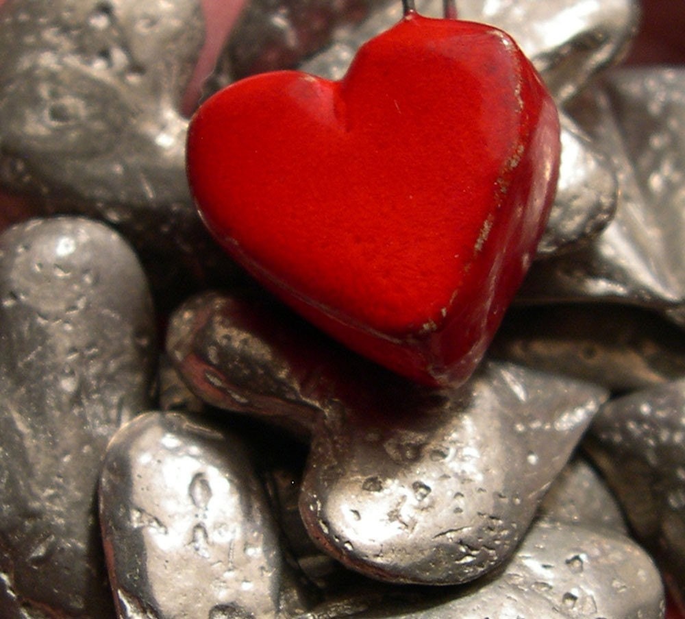 Red heart photograph 5x7