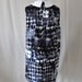 Abstract Dot Round Collar A-Line Dress - S - Sleeveless, Gray, White, Black