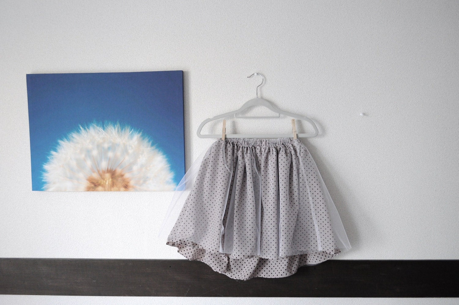 Mauve and Dark Purple Polka Dot Tutu Skirt