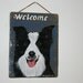 Border Collie Welcome Slate