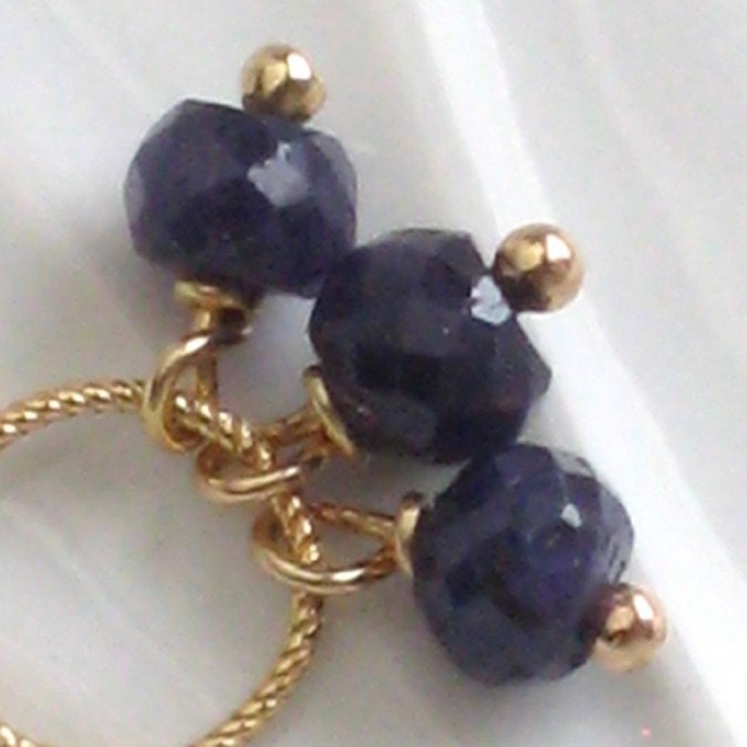 Sapphire Dangle Pendant in 14k Gold Fill