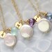 Bridesmaid Gift Set, 3 Coin Pearl & Gemstone Necklaces, Initial Tag, Gold Fill, Custom Color, Personalized Jewelry, Letter, Pearl Necklace