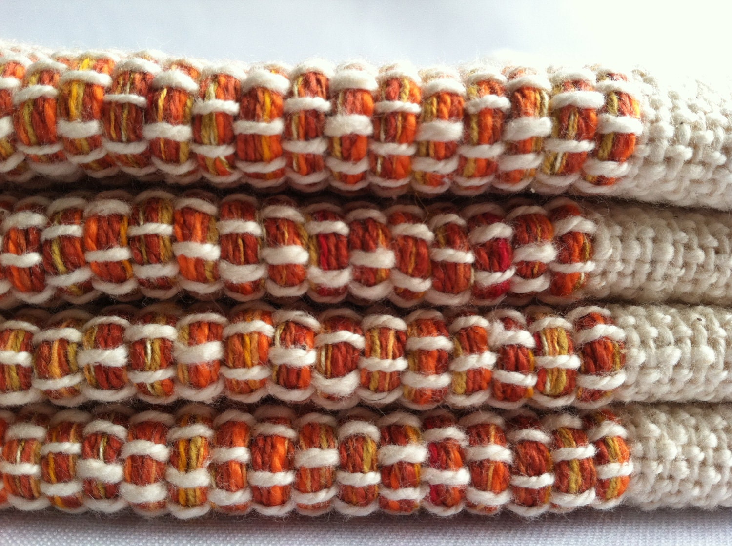 PLACEMAT Set of 2 Fall Orange Woven Placemats