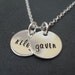 Personalized Mother's Necklace - Hand Stamped Jewelry - Sterling Silver Charms