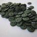 100 Mini Plain Dark Green Buttons