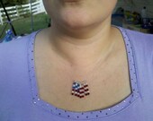 Illusion Flag Necklace  designed by Angel In A Glass Creations