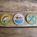 vintage c. 1960s set of three Boy Scouts badges // Water Sports