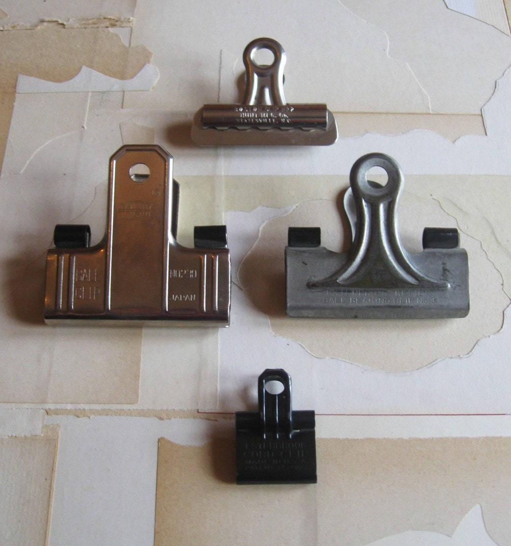vintage binder clips by mydarlingdinosaur on Etsy