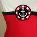 Vintage Nautical Theme One Piece Swimsuit by La Blanca- Size 12