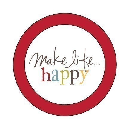 Make Life...Happy Fabric Label