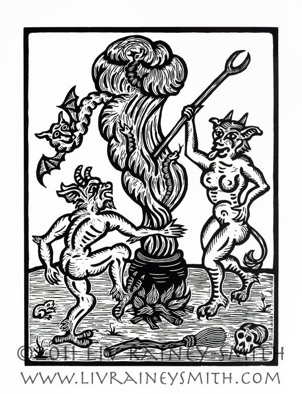 Evocation limited edition fine art woodcut print 11 x 14