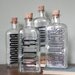 Vintage bar set bottles with graphics - mad men era - with original box - NOS