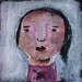 Mipsy Pipsy - original mixed media 4x4 painting