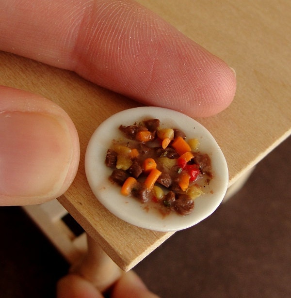 Dollhouse Miniature Food Lamb Stew