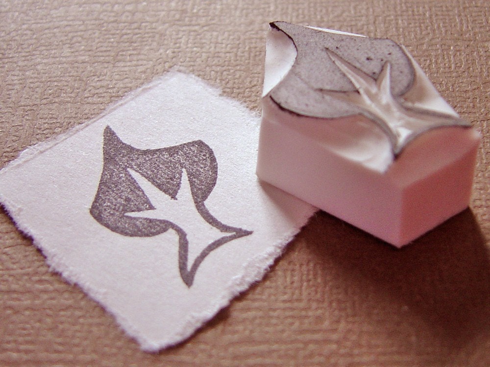 short folk art tree - hand carved stamp