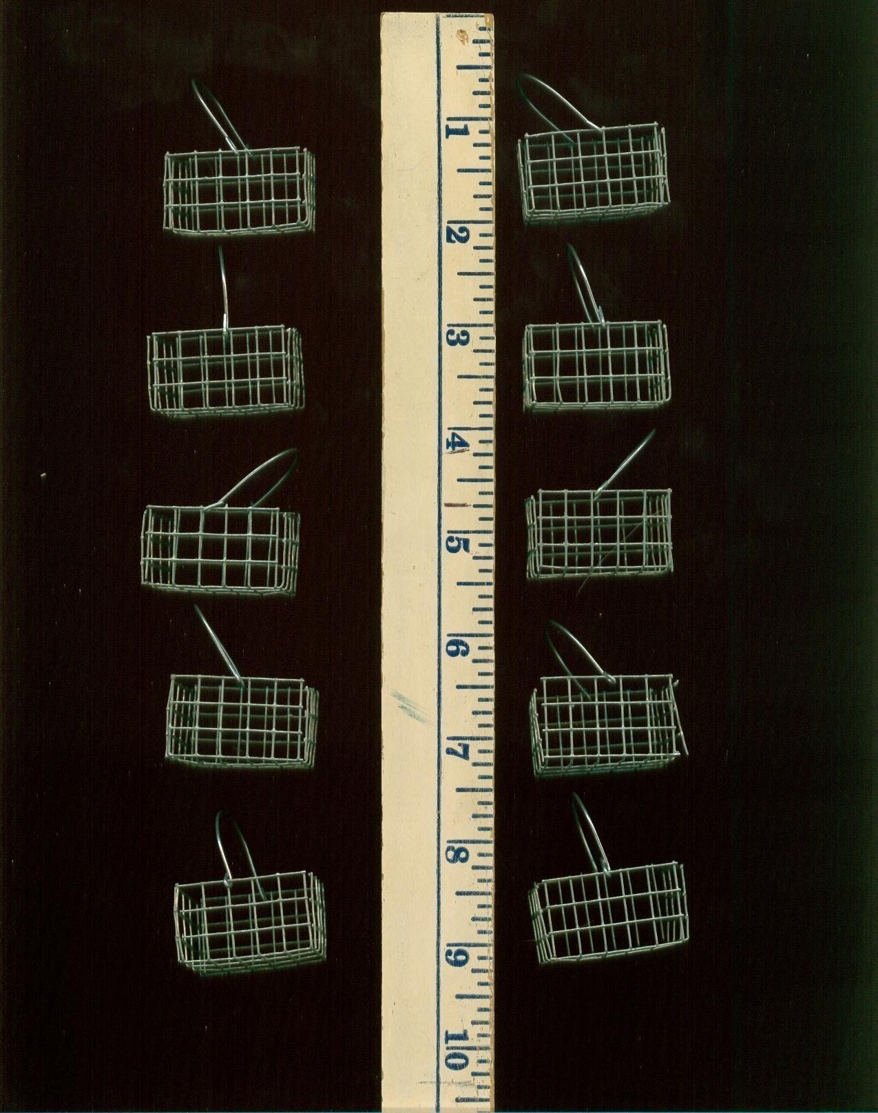 Miniature Wire Baskets with Handle - LOT of 10