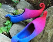 CUSTOM made Fairy shoes/ felted home slippers, custom colors