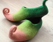 Fairy shoes/ felted home slippers, women sizes MADE TO ORDER - zavesfelt