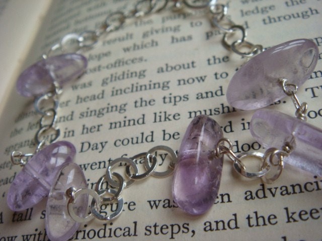 Chunky Amethyst Chip Bracelet