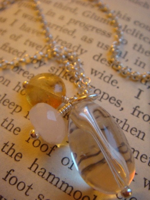 Citrine & Crystal Necklace