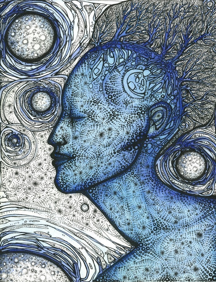 Blue Moon Dreamer - 8x10 limited edition archival giclee print
