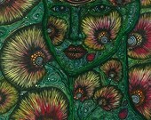 Lady Disappearing into Poppies - 8x10 limited edition archival print