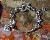 Handcrafted Artisan Sterling Silver Heart Link Bracelet