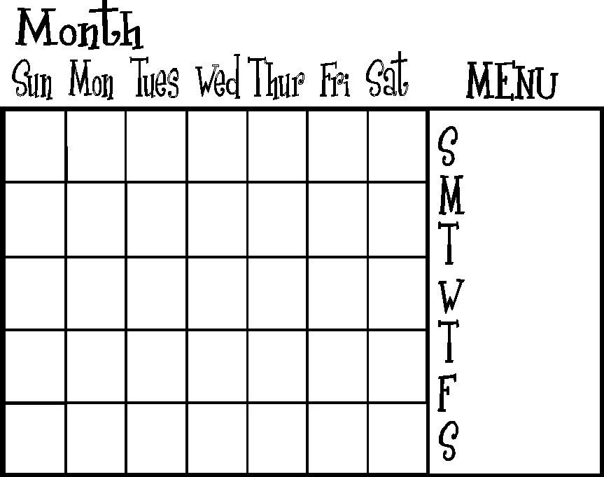 Menu Calendar