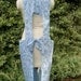 RESERVED for Patti C. Vintage Apron Blue Paisley Full Bib Cobbler X Large