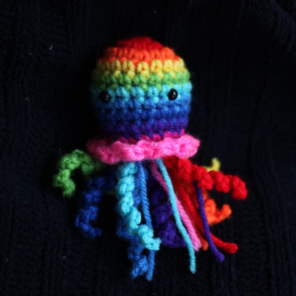 Rainbow Amigurumi Jellyfish