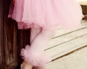 Pink Bunny Ruffled Tutu Tights - Perfect for girls of all ages - match any out fit - choose any color ruffles Girls 0- 4T