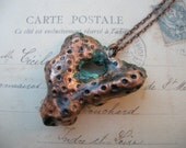 Copper Fossilized Coral Necklace