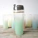 Set of Pastel Glasses & Shakers. Summer Cocktail Party