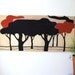 Extra Wide Tree Grove Silkscreen Textile Wall Art