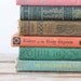 Tall Stack of Colorful Vintage Books