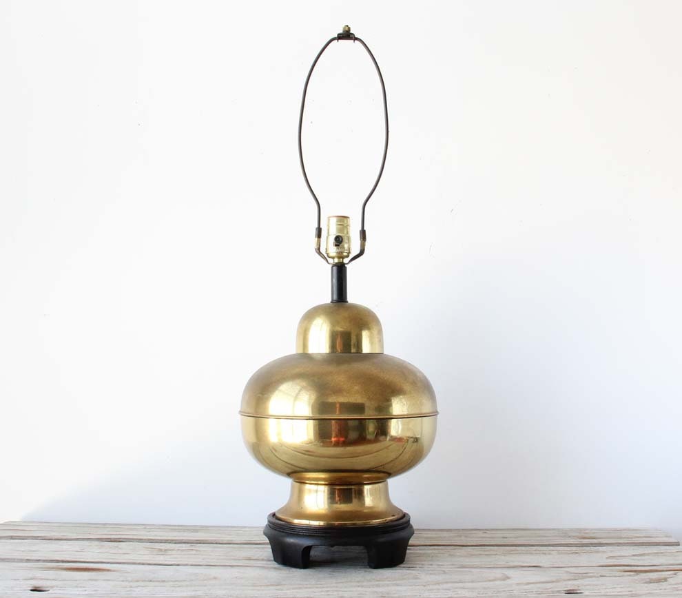 Hollywood Regency Gold Table Lamp