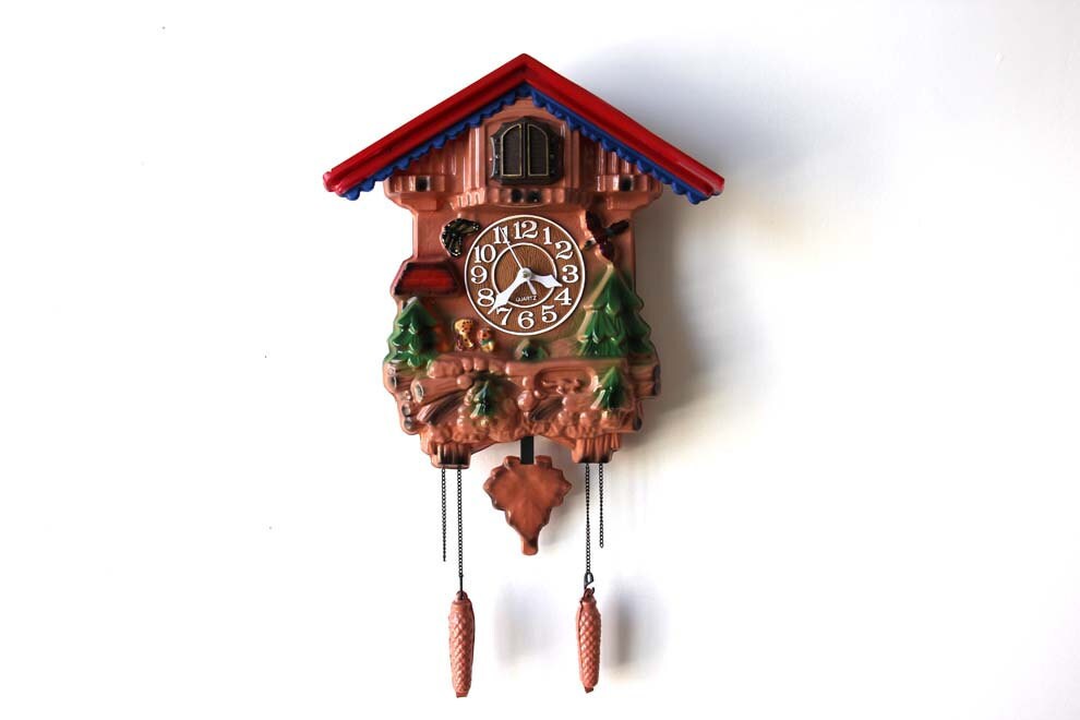 Large Plastic Cuckoo Clock Works Great by GallivantingGirls