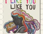 I Like You Illustration