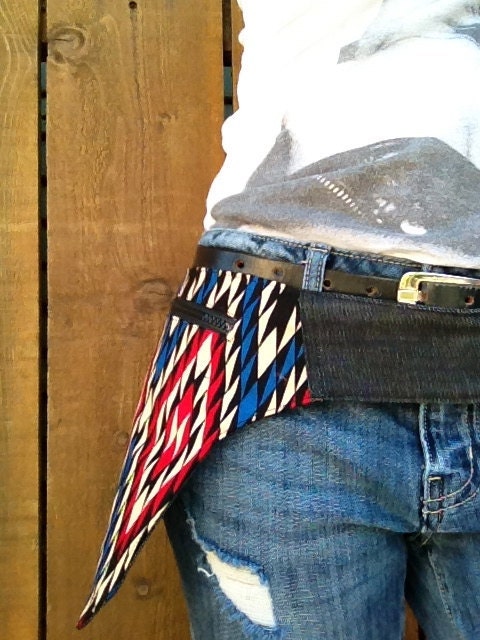 Native Print with Denim......Not like hulk hogans fanny pack.....