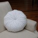 Recycled Chenille Sea Urchin Pillow - small - white