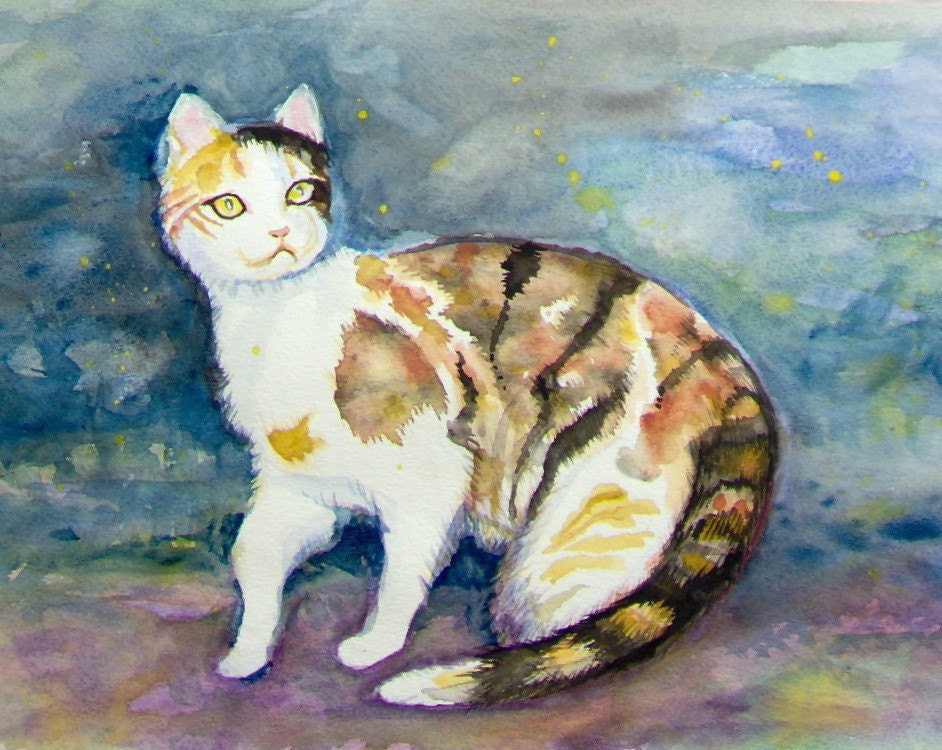 Calico Cat Original Painting
