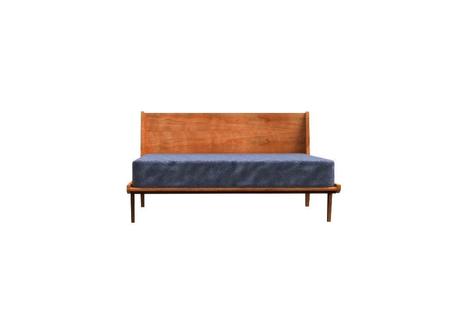 Mid Century Modern Platform Bed KING