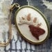 Stag Head Pendant, Miniature Hand-Embroidery
